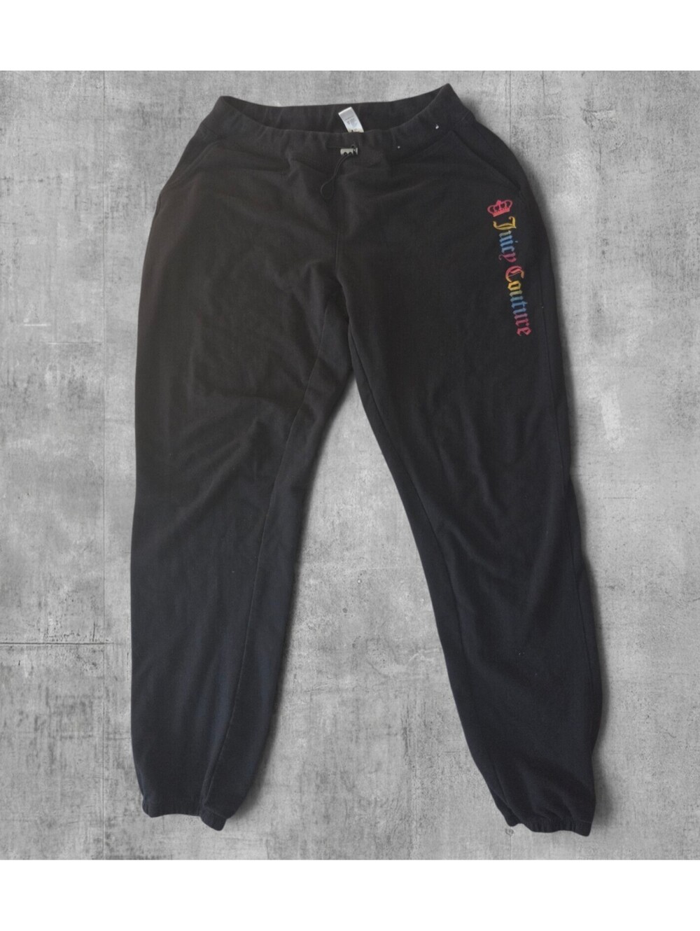 Y2K Vibe Juicy Couture Black Drawstring Joggers Medium